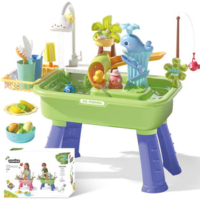 YOKISS sand and water table 4L basin for extended sensory play outdoors