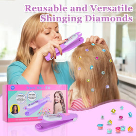 Yoloflix easy-press hair jewel for secure day-long sparkle