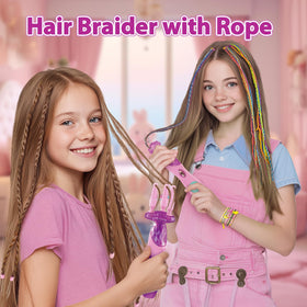 Yoloflix rope braider with accessories for creative rope braid designs.