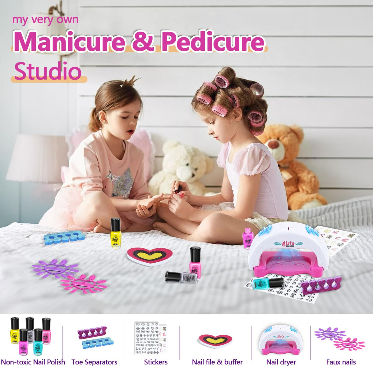 Yoloflix spa slippers and headband keeping kids comfy during pampering