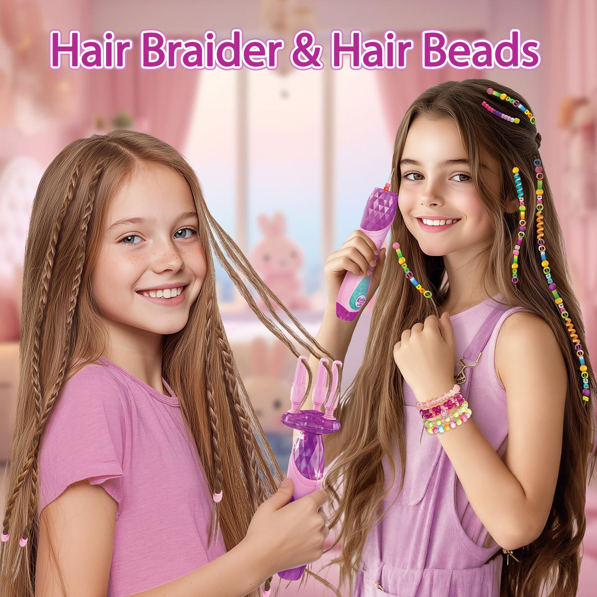 Yoloflix two-heads braiding heads showing versatility for styles