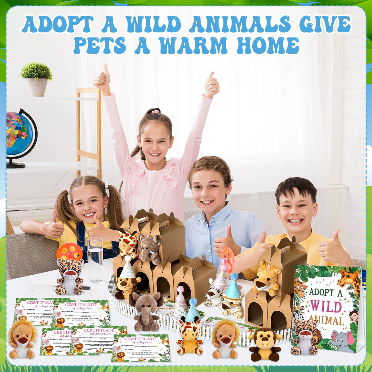 Yoloodayy adoption sign creating a charming jungle display.