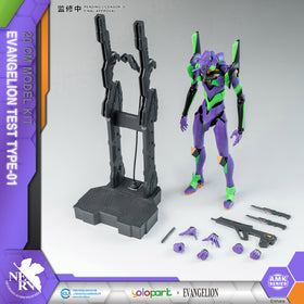 YOLOPARK EVA-01 figure side pose highlighting articulation for action shots