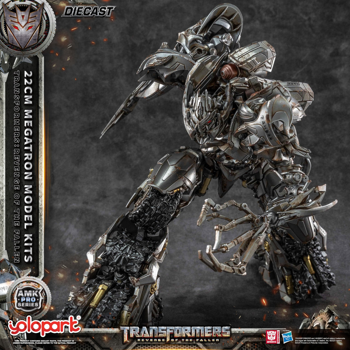 Extensive articulation on YOLOPARK Megatron enables dynamic poses