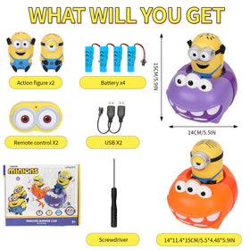 YOLOPARK Minions bumper car rechargeable battery powers longer sessions