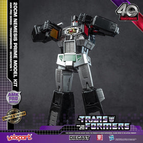 Red LED eyes on Nemesis Prime provide dramatic low-light presence