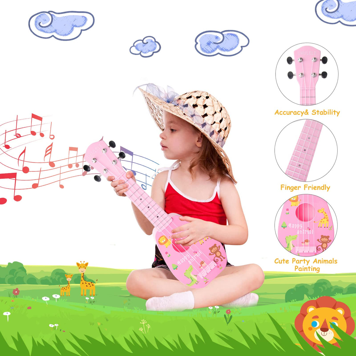 YOLOPARK nylon strings offer gentle, soft-touch play for little fingers