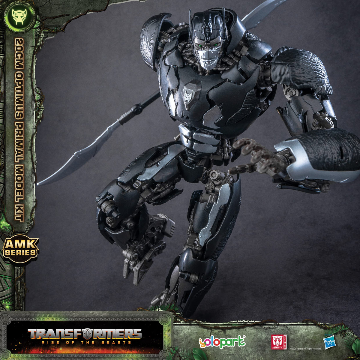 YOLOPARK Optimus Primal Rise of the Beasts packaging and presentation on display.
