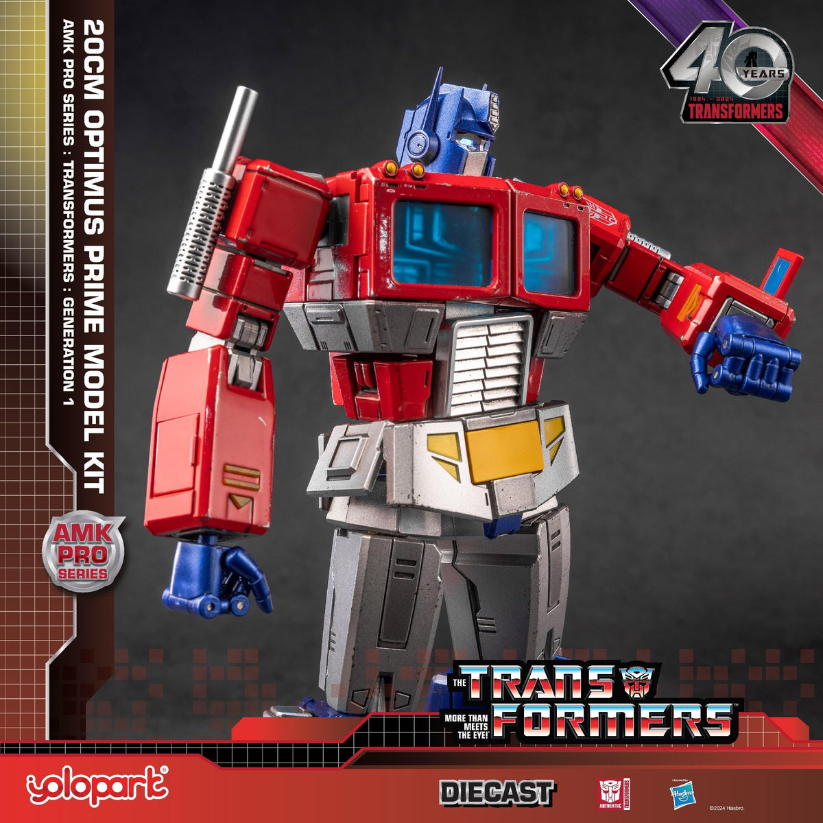 YOLOPARK Optimus Prime eyes lighting with three modes for dramatic display.