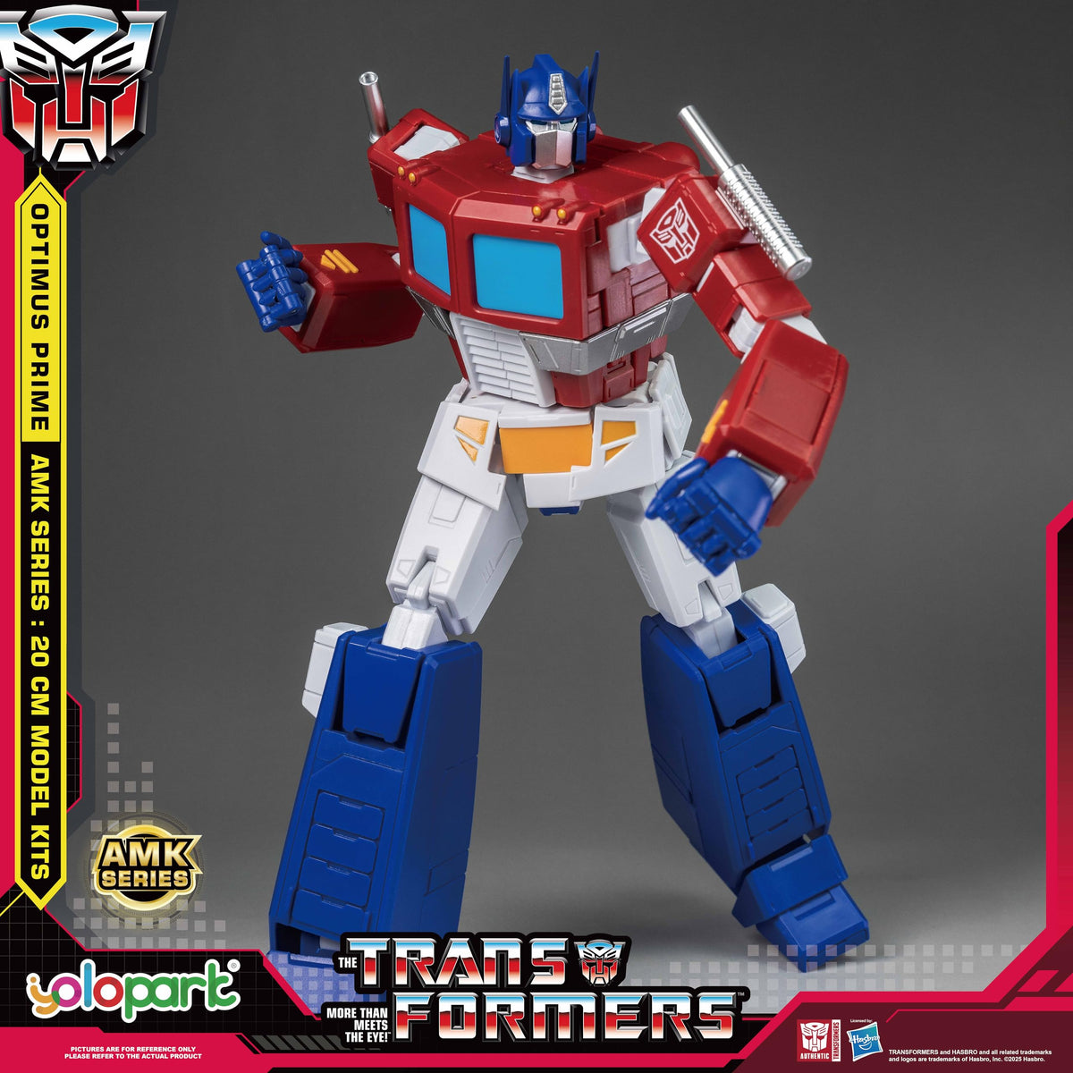 YOLOPARK Optimus Prime with Ion Blaster for action-ready posing