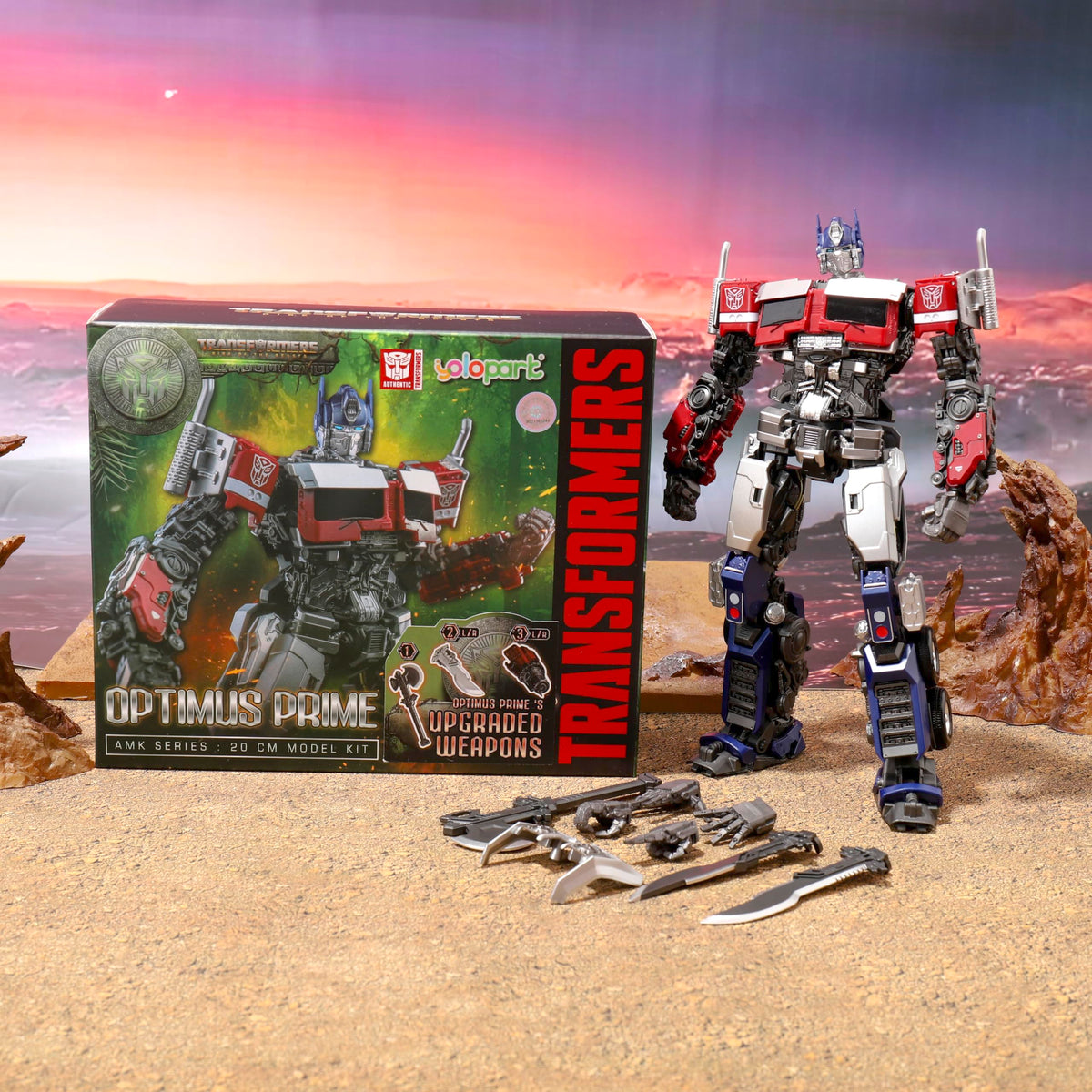 YOLOPARK Optimus Prime Rise of the Beasts figure for fans and collectors.