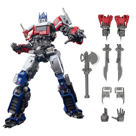 YOLOPARK Optimus Prime figure front view for display and dynamic posing.