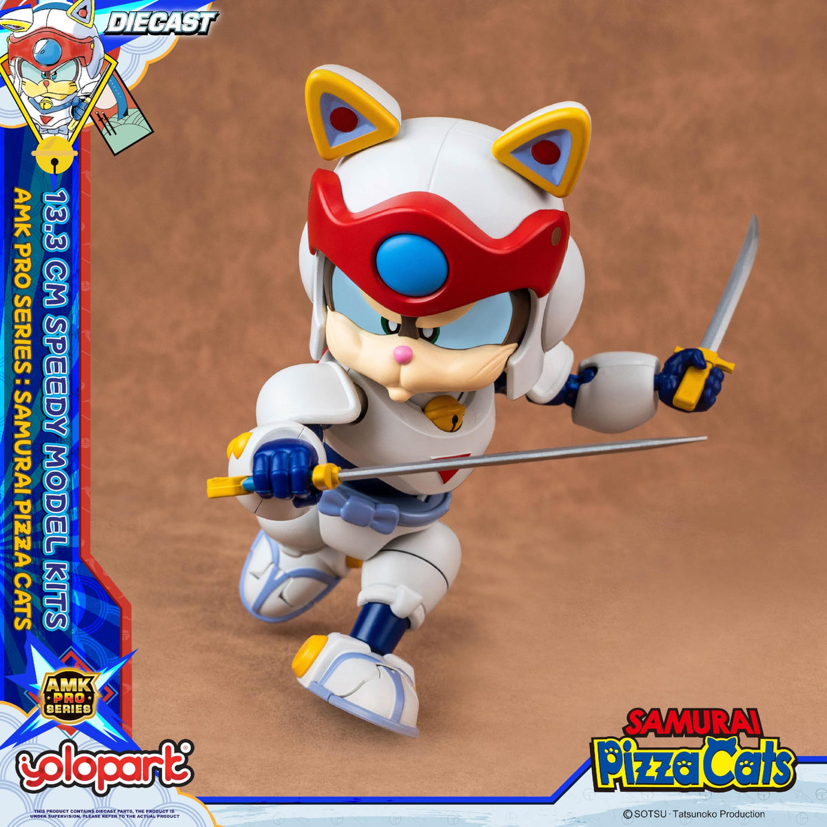 YOLOPARK Speedy pizza-parlor uniform figure showcases faithful color and design for collectors.