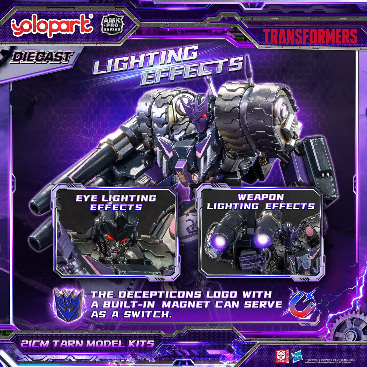 YOLOPARK Tarn die-cast detail adds authentic weight and durability.