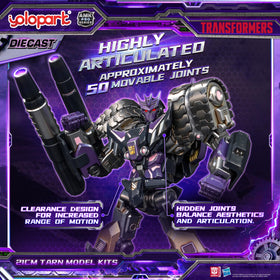 YOLOPARK Tarn fusion cannon with magnetic LED lighting for dramatic visuals.