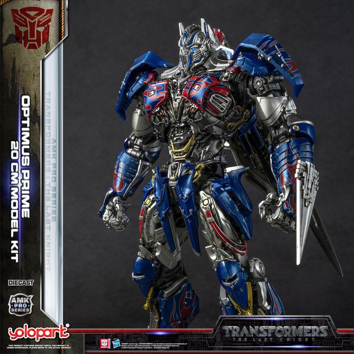 YOLOPARK Optimus Prime armor details highlight premium metal-inspired finish
