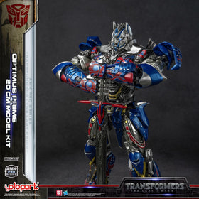 YOLOPARK Optimus Prime LED eyes illuminate dynamic display scenes