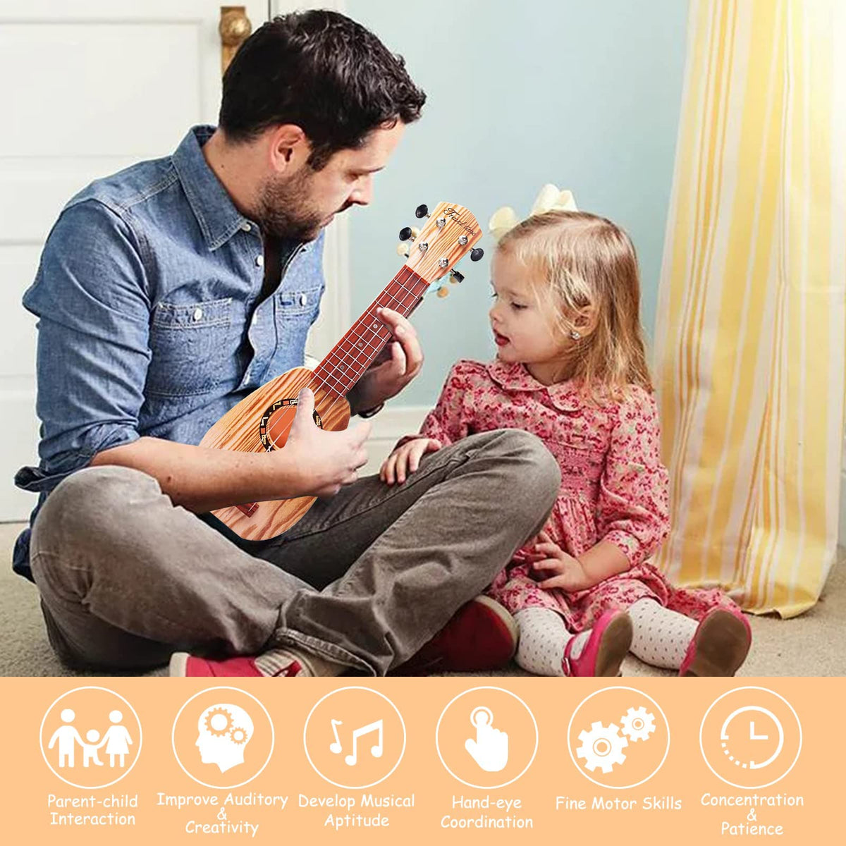 YOLOPLUS+ gliding frets close-up reveals smooth, comfortable finger movement.