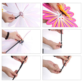 Yolyoo colorful sunflower spinner for backyard decor and playful outdoor moments.