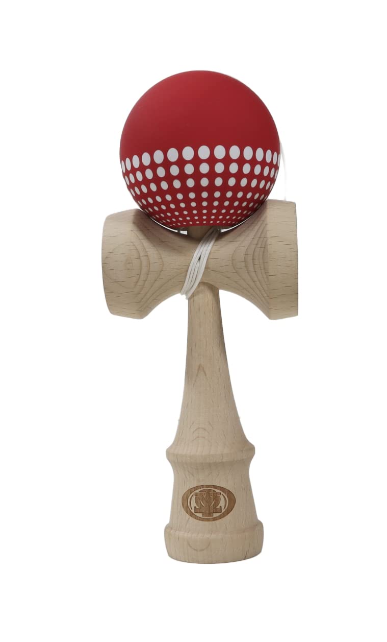 Yomega Pro Model Kendama Red with rubberized paint enhances catching and skill building.