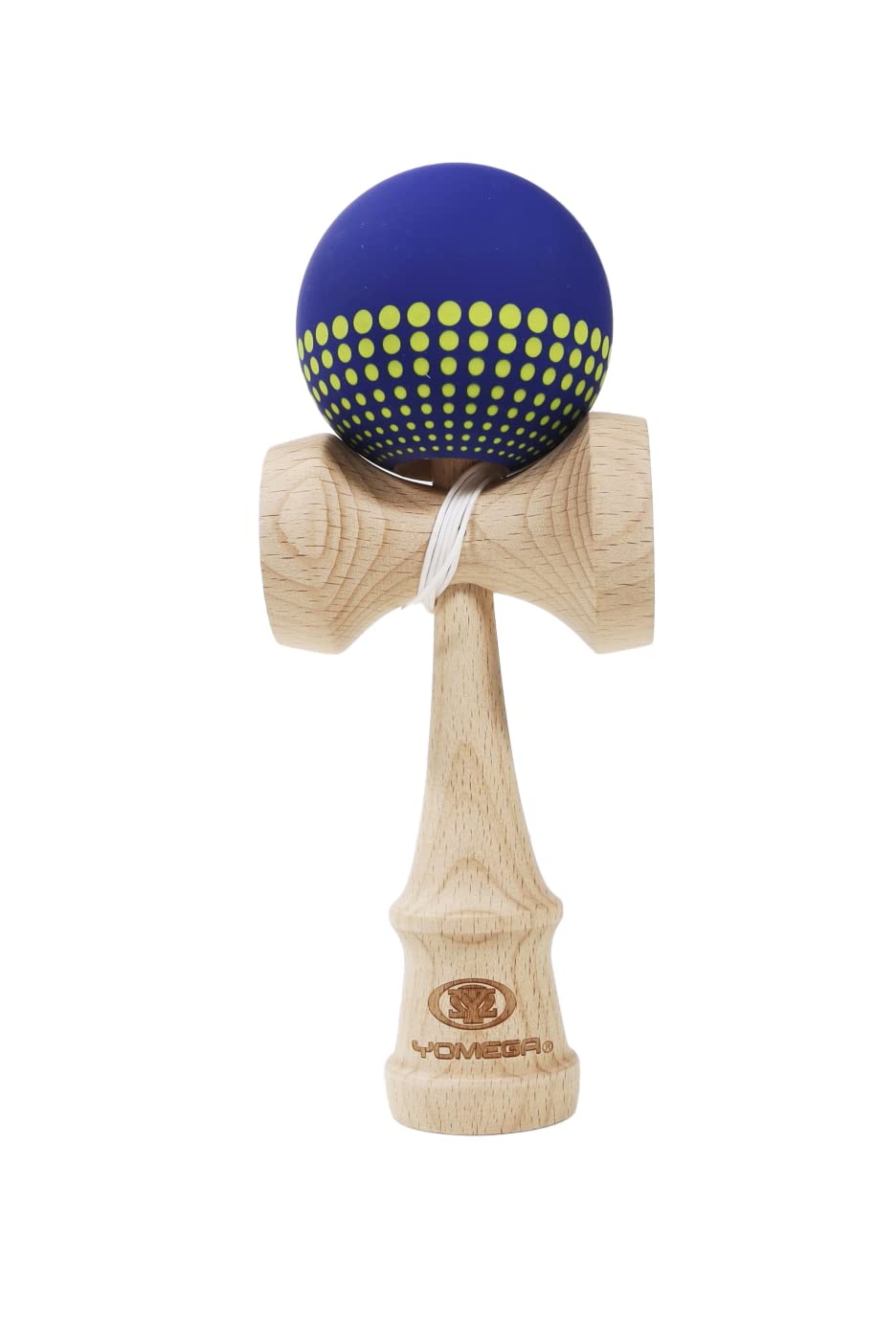 Yomega Pro Kendama with rubberized paint for easier catches and smoother practice.