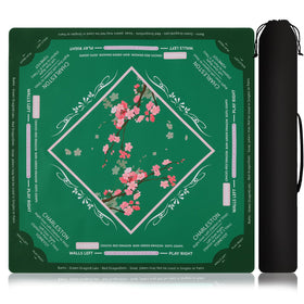 YOMEYOT mahjong table mat with rubber non-slip backing for steady tile setup.
