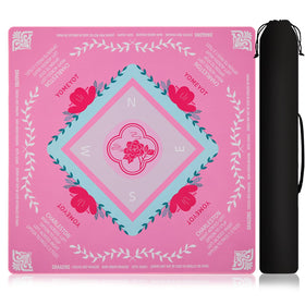 YOMEYOT pink mahjong mat 315x315 on table for comfortable gaming