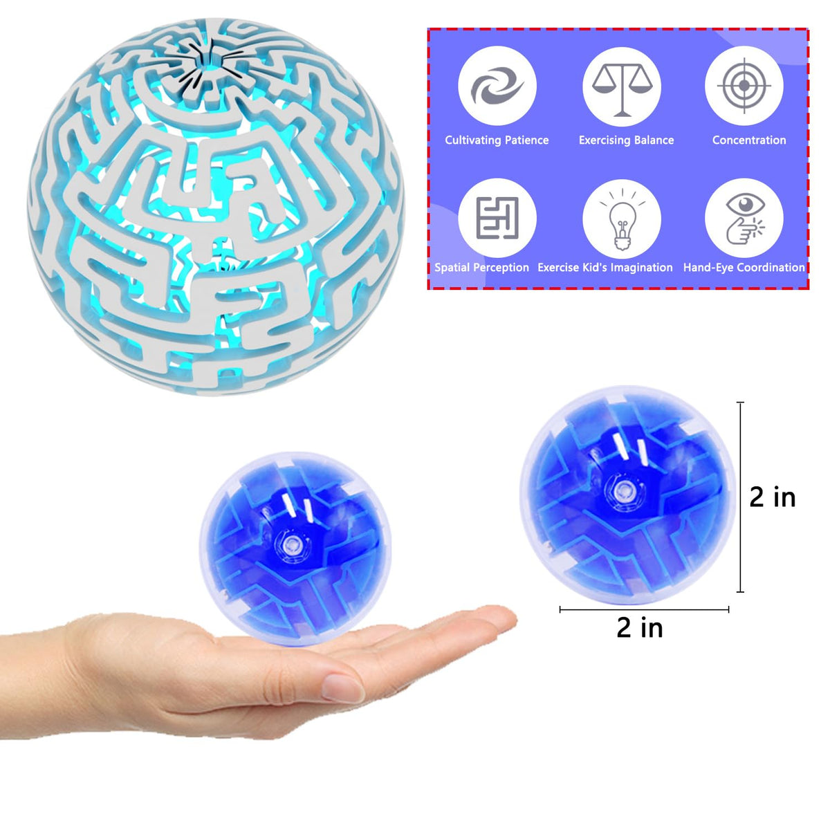 Yomwet brain teaser ball yellow, colorful party favor that entertains.