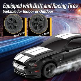 YONCHER RC drift car under-body lights enhance night drift visibility.