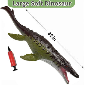 YONGJULE Mosasaurus close-up with rugged textured skin for imaginative play.