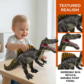 Deflated YONGJULE Spinosaurus stored compactly after fun.
