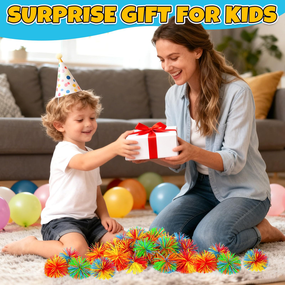 YongnKids 2.55-inch silicone stress balls for kids and adults