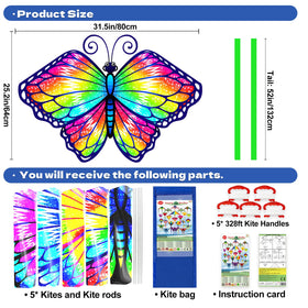 YongnKids butterfly kite on beach, ideal for park or seaside play.