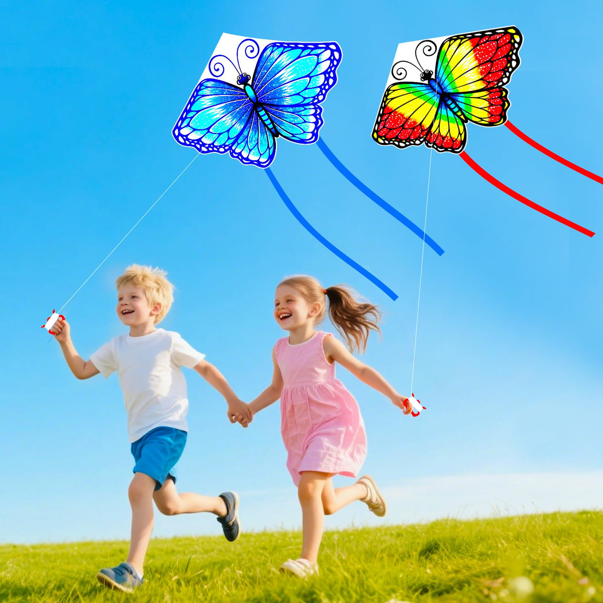 YongnKids butterfly kite collection, five designs displayed for choice and imagination.