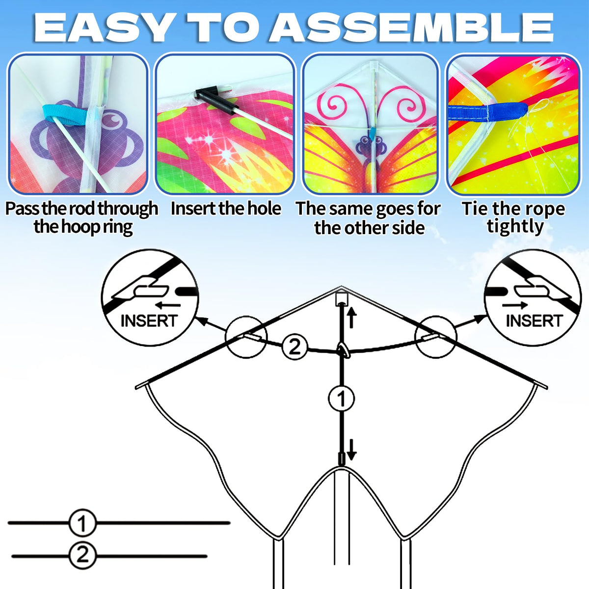 YongnKids butterfly kite gift packaging, perfect for birthdays or holidays.