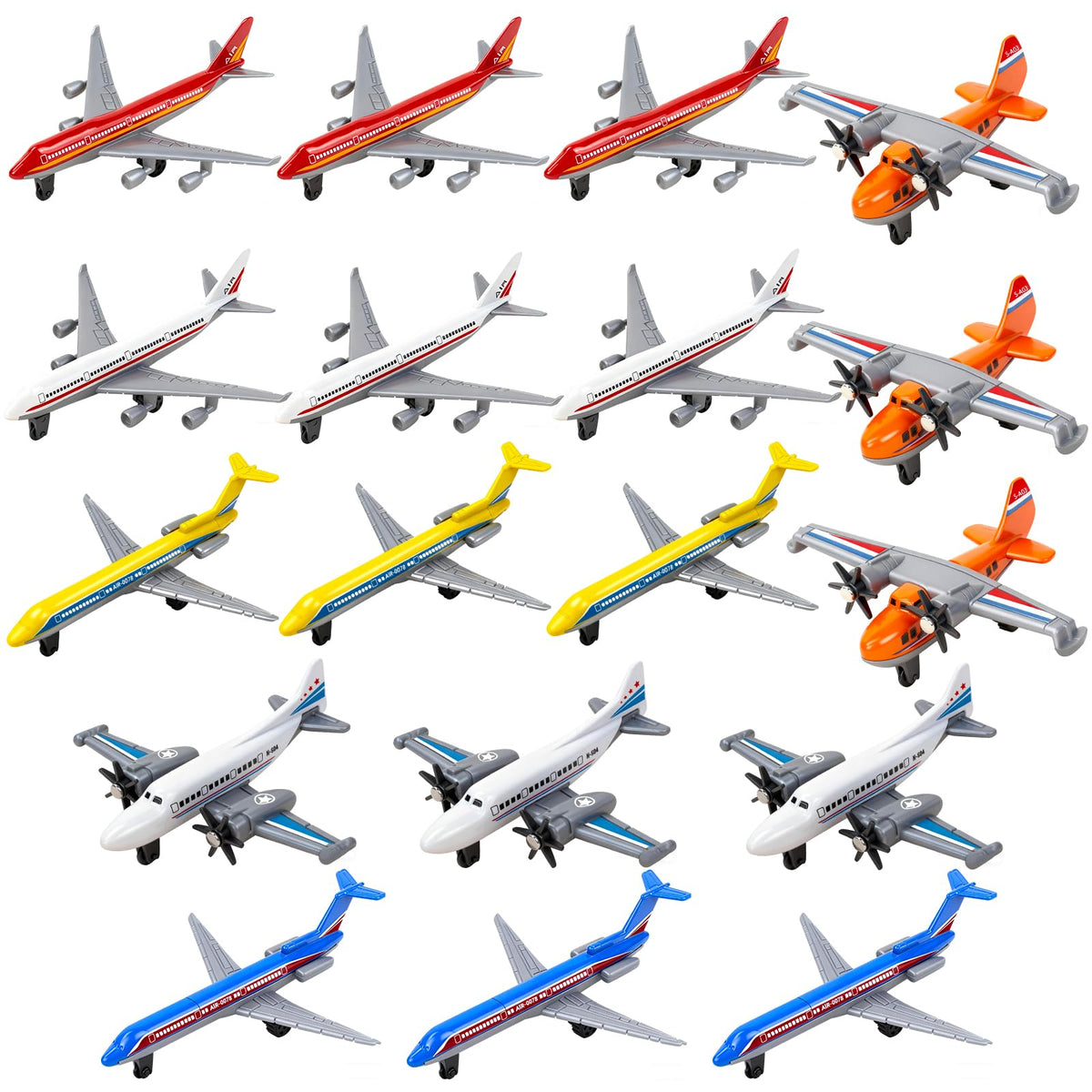 YongnKids diecast airplanes 18-pack for imaginative toddler play