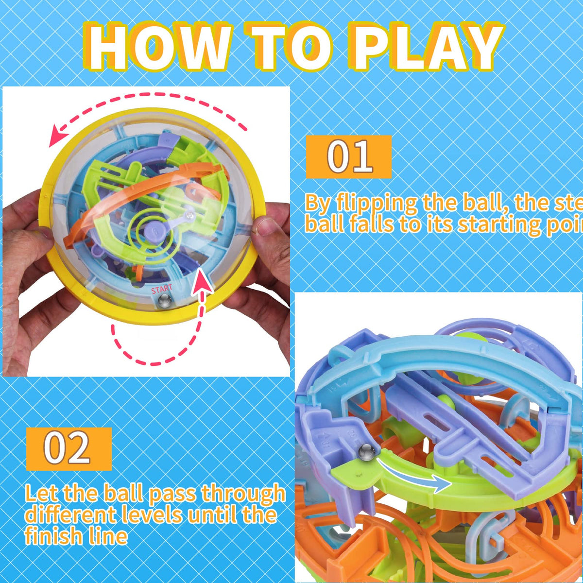 YongnKids kid rotating maze ball during play promotes concentration.