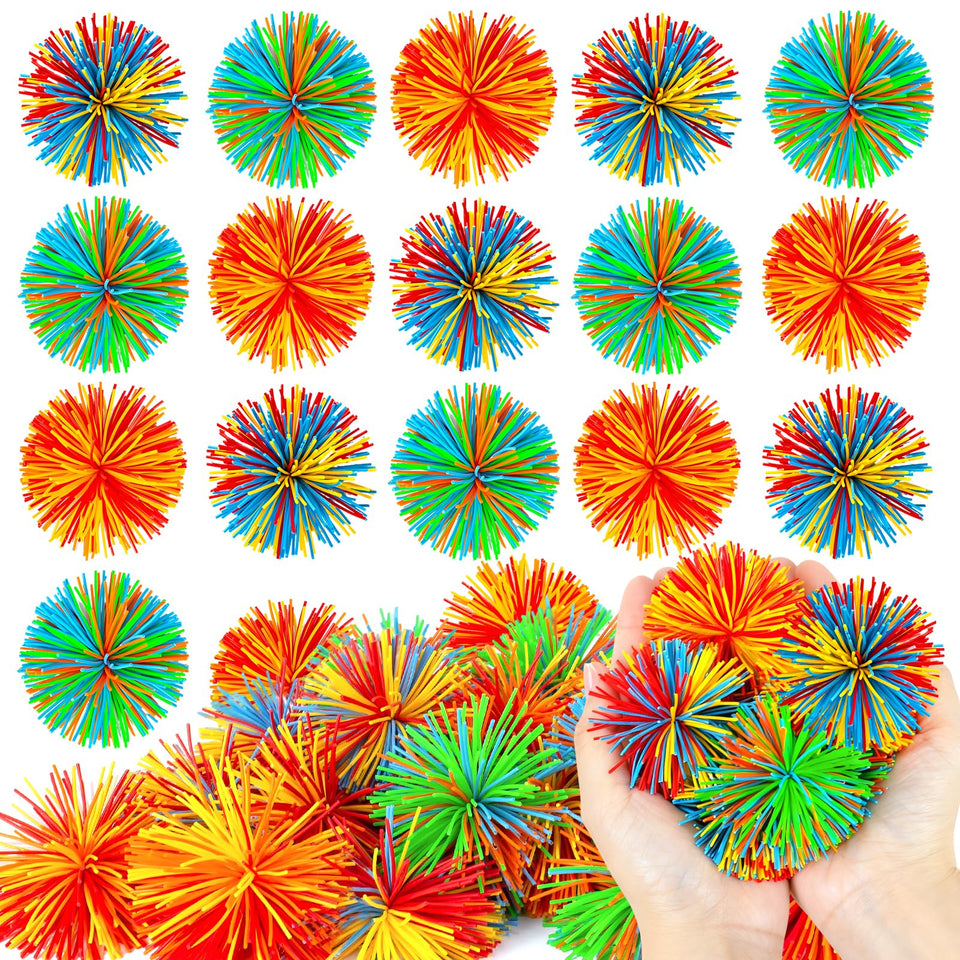 YongnKids sensory stringy balls 30-pack rainbow colors for stress-relief fidget play