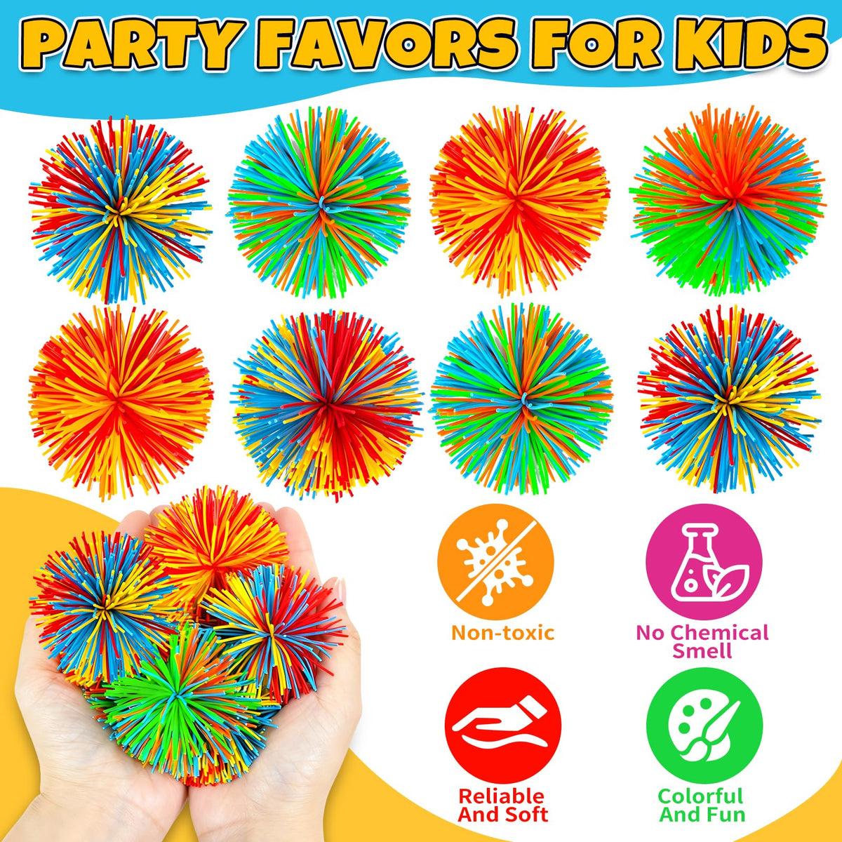 YongnKids stringy balls squeezed for hand flexibility and focus
