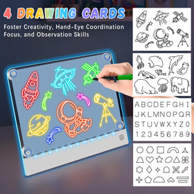 YONHAN Lumi Board displaying seven neon colors to enhance kid artwork.