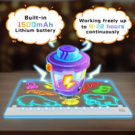 YONHAN Lumi Board emits a soft glow, functioning as a night-light for bedtime creativity.