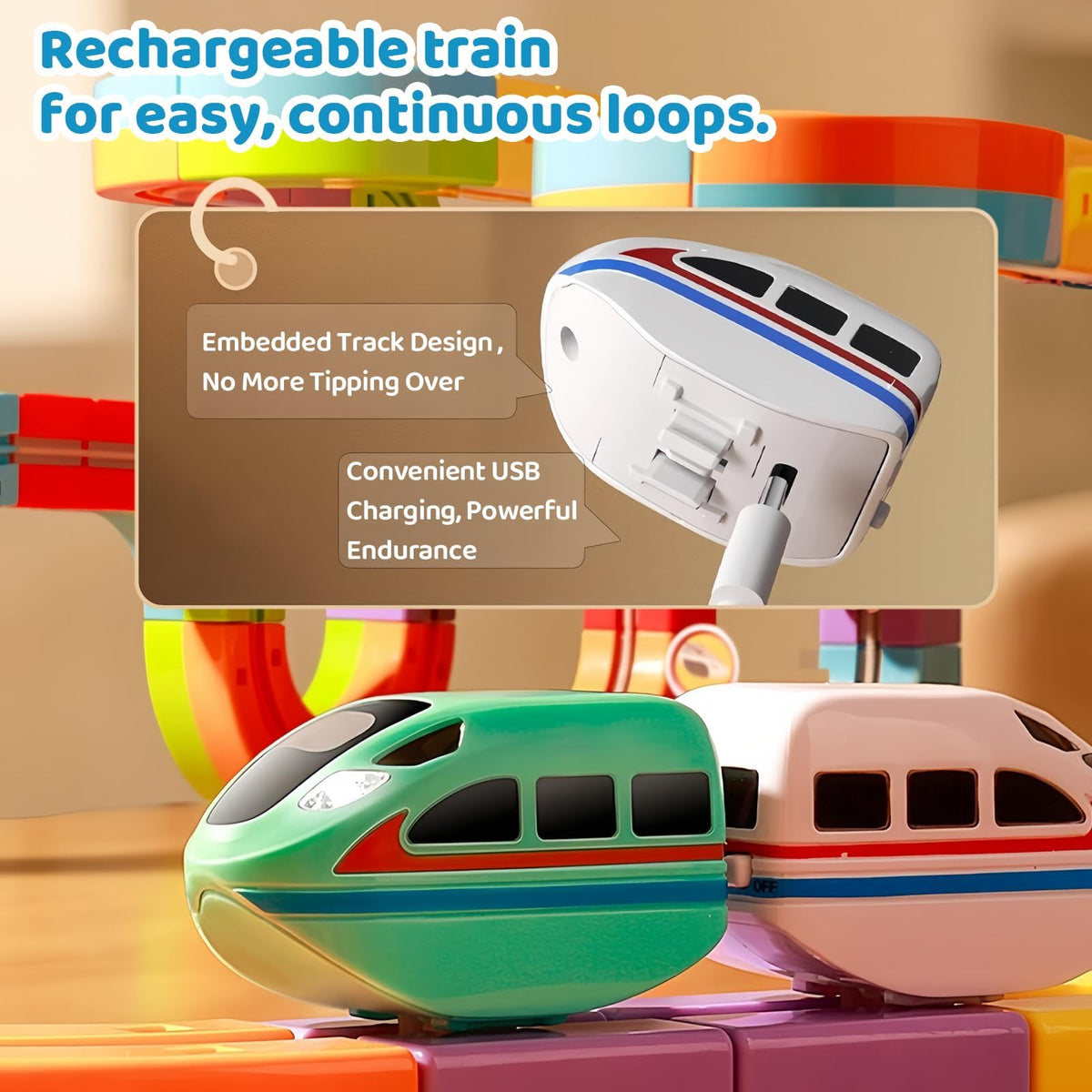 YOOIU Infinity Racer suction cups secure tracks on windows or smooth surfaces.