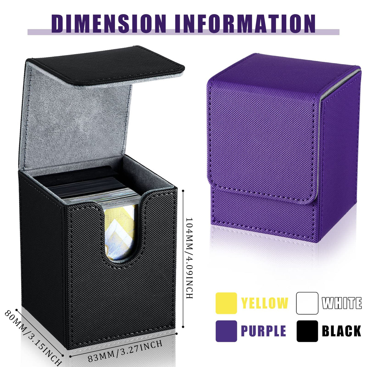 Yookeer black leather deck box with secure lid for safe travel.