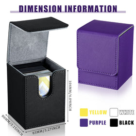 Yookeer black leather deck box with secure lid for safe travel.