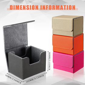 Yookeer leather deck box orange showcases scratch-resistant PU leather