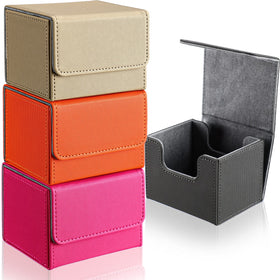 Yookeer leather deck box pink with magnetic closure for safe transport