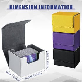 Yookeer leather deck box in purple features magnetic closure for secure transport.