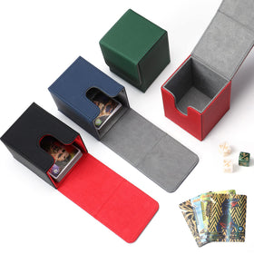 Yookeer leather deck box red vertical design saves space and easy access
