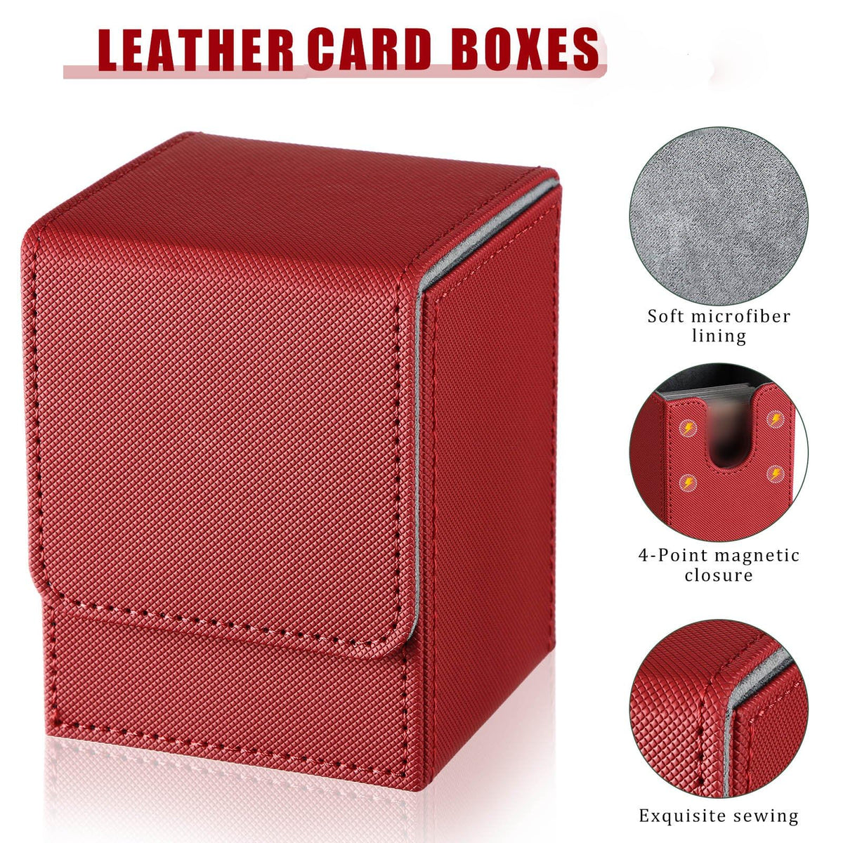Yookeer magnetic lid closeup highlighting secure transport for cards.