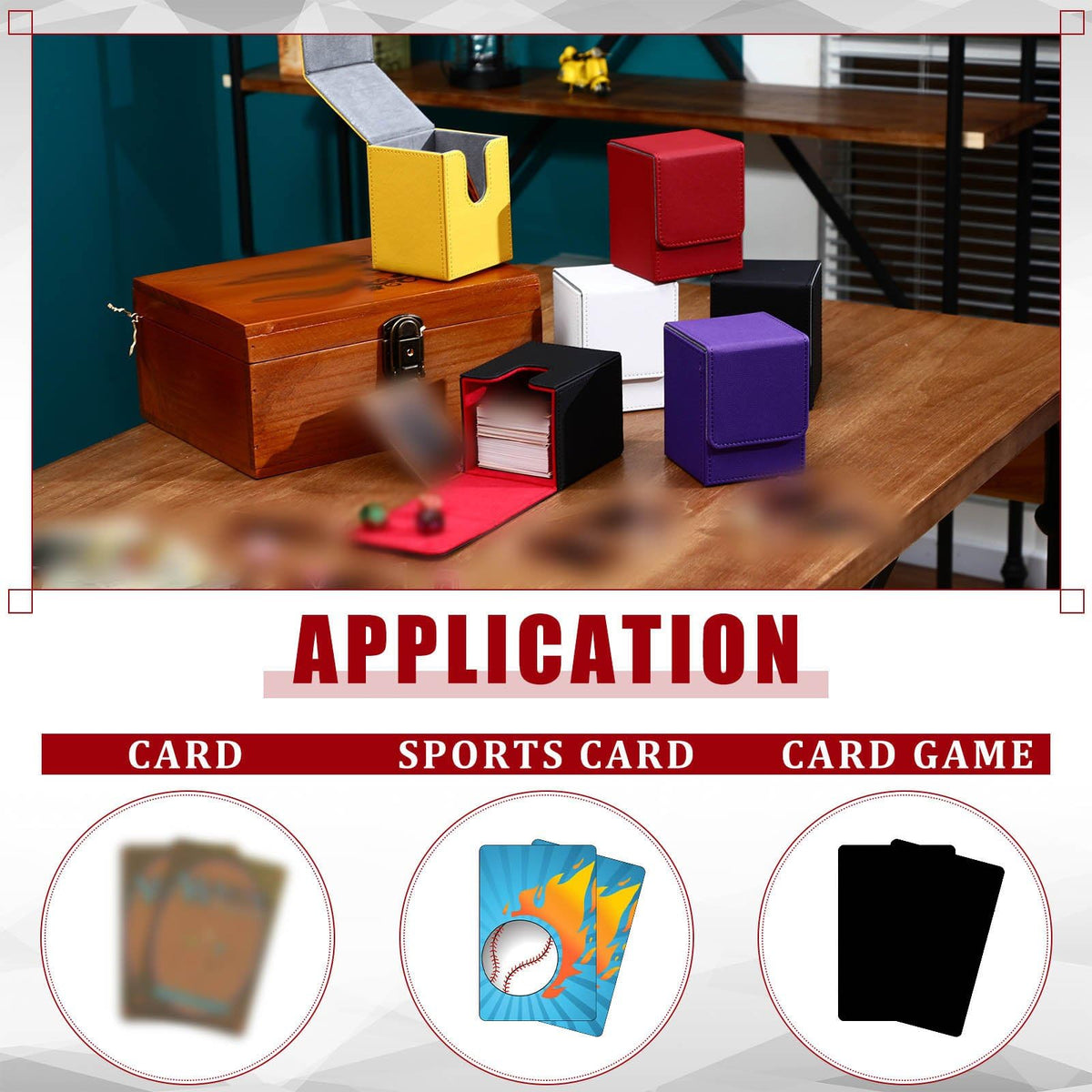 Yookeer stacked deck boxes illustrate portable, space-efficient storage for card collections.